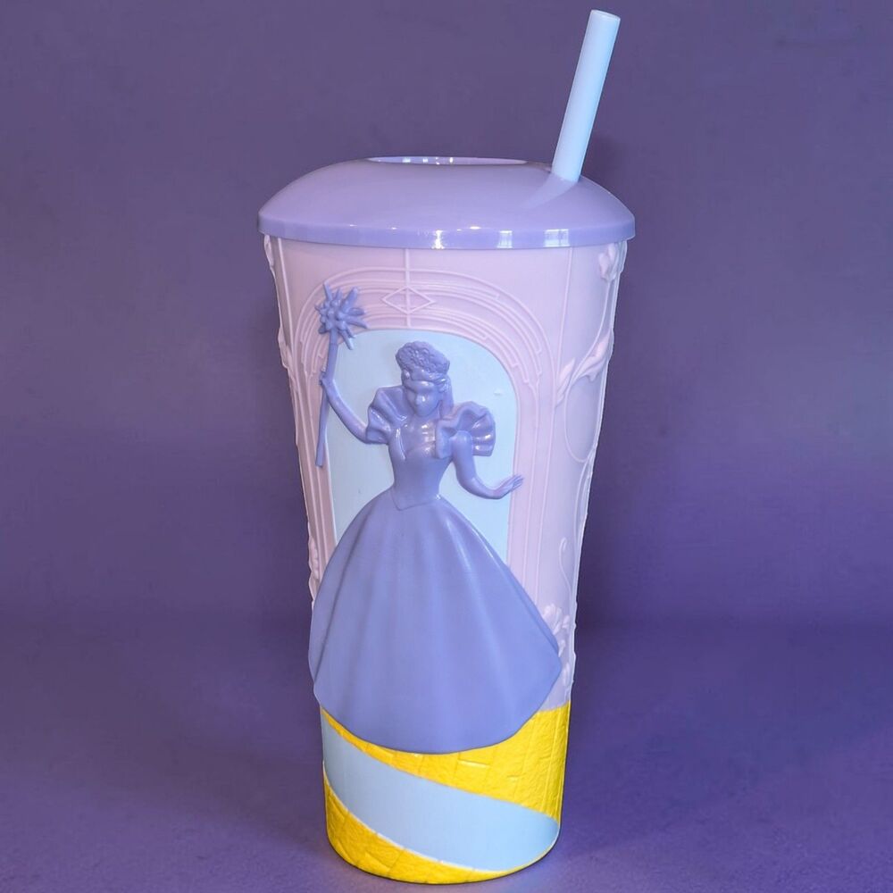 Wicked For Good GLINDA Cup AMC Theater Exclusive Collectible Cup Lid And Straw